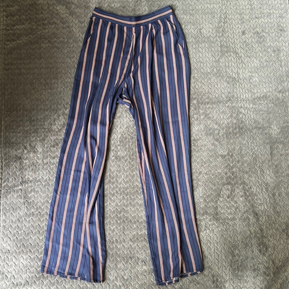 Blue band of gypsies palazzo pants wide leg with pockets, size M - Picture 1 of 4